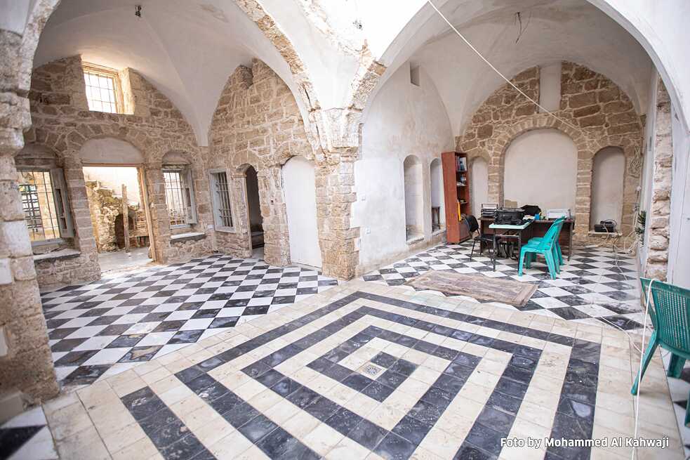 The Al-Ghussein house entrance during the restoration