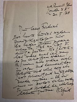 Brief_Wilfrids Handschrift