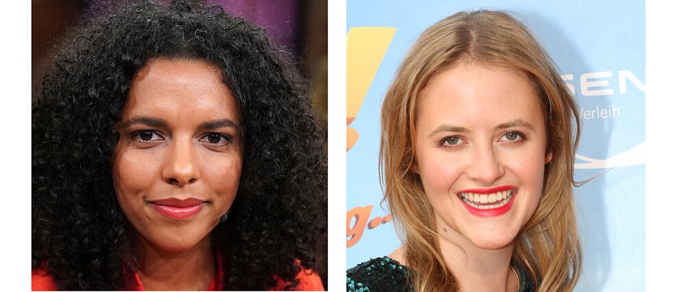 Alice Hasters (links) produziert gemeinsam mit Maximiliane Häcke (rechts) seit 2006 den Podcast „Feuer und Brot“, in dem auch immer wieder ihre afrodeutsche Identität thematisiert wird. 