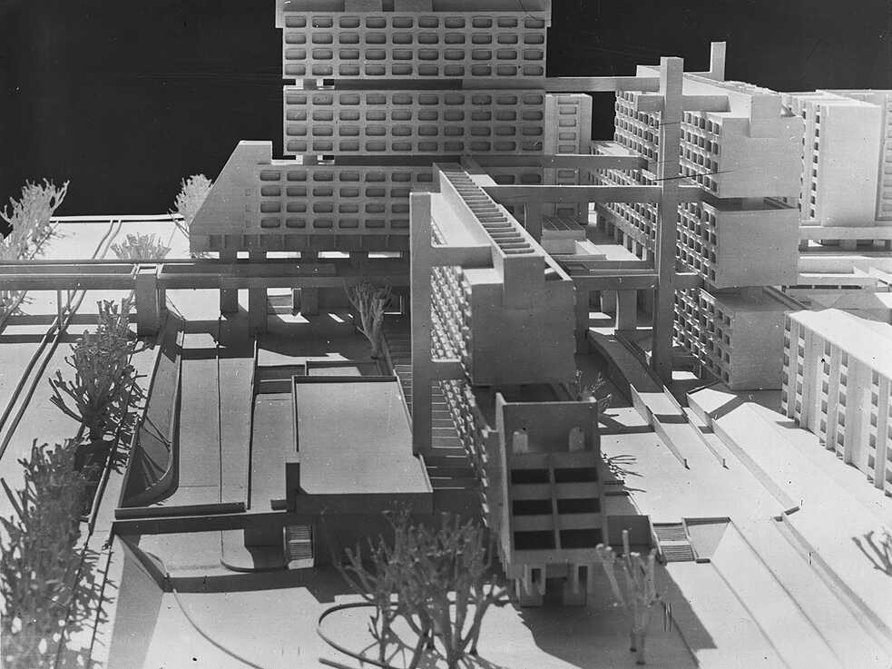 Modell eines Wohnkomplexes in Irkutsk, Architekt: Pawlow // 1970er Jahre