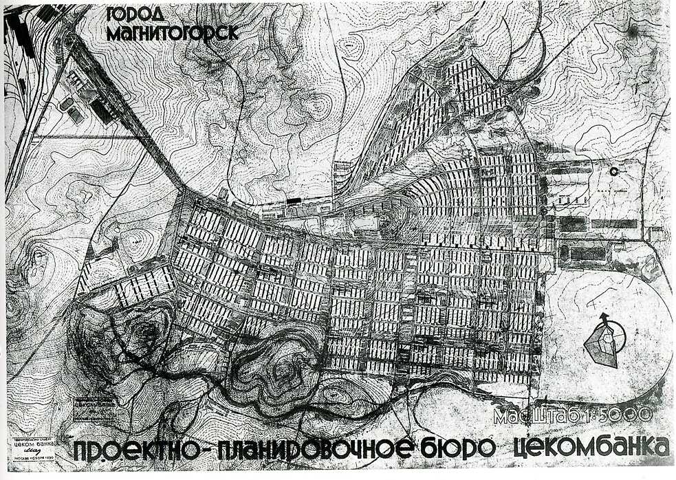 Generalplan von Magnitogorsk, Architekt: Ernst May // 1930