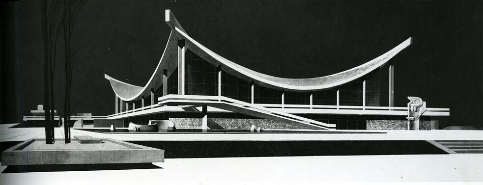 Warenhaus „Möbelhaus“ (Kiew), Architekt*innen: N. Chmutina, O. Stukalow, J. Chekanjuk // 1973– 1977