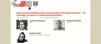Hendarto Setiadi has translated Judith Schalansky’s Verzeichnis einiger Verluste (An Inventory of Losses) into Indonesian. 