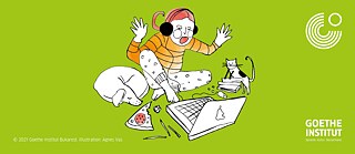 Online Learning © @Goethe-Institut Bukarest. Illustration: Agnes Vas Online Learning