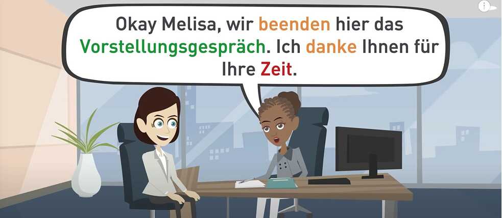  Lernvideo zu einem Vorstellungsgespräch