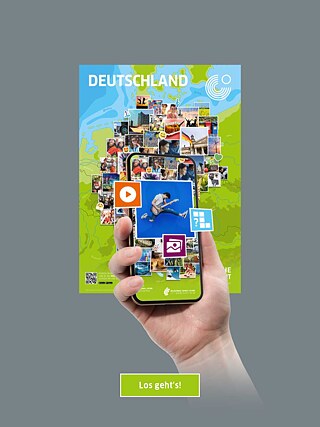 Screenshot til app'en: Deutschland.Kennen.Lernen | Plakat med app'en