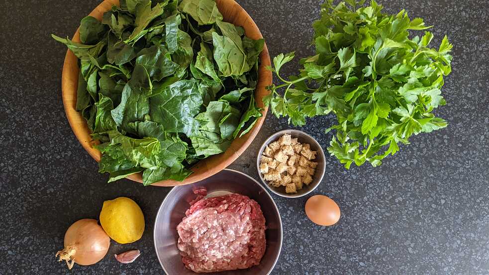 The beginning of the Maultaschen