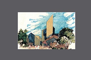 Gebäude der Stadtverwaltung Trabzon und Außenbereich, erster Preis im Wettbewerb, 1995