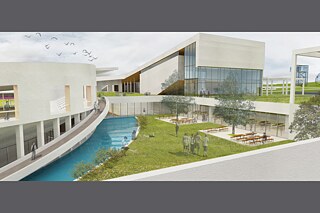 İzmir Bornova Eğitim Kampüsü, davetli mimari proje yarışmasında mansiyon, 2013 (Proje müellifleri: Nuran Ünsal/İlgi Karaaslan)