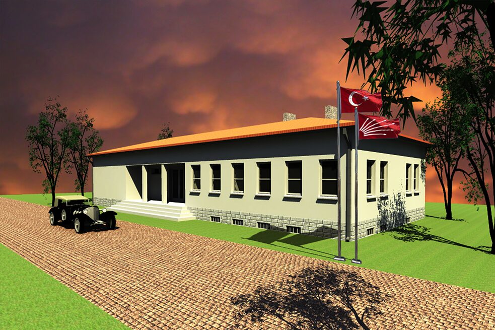 Modellierung des Gebäudes der Republikanischen Volkspartei in Gerede