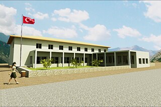 Modellierung des Halkevi (Volkshaus) in Karamürsel