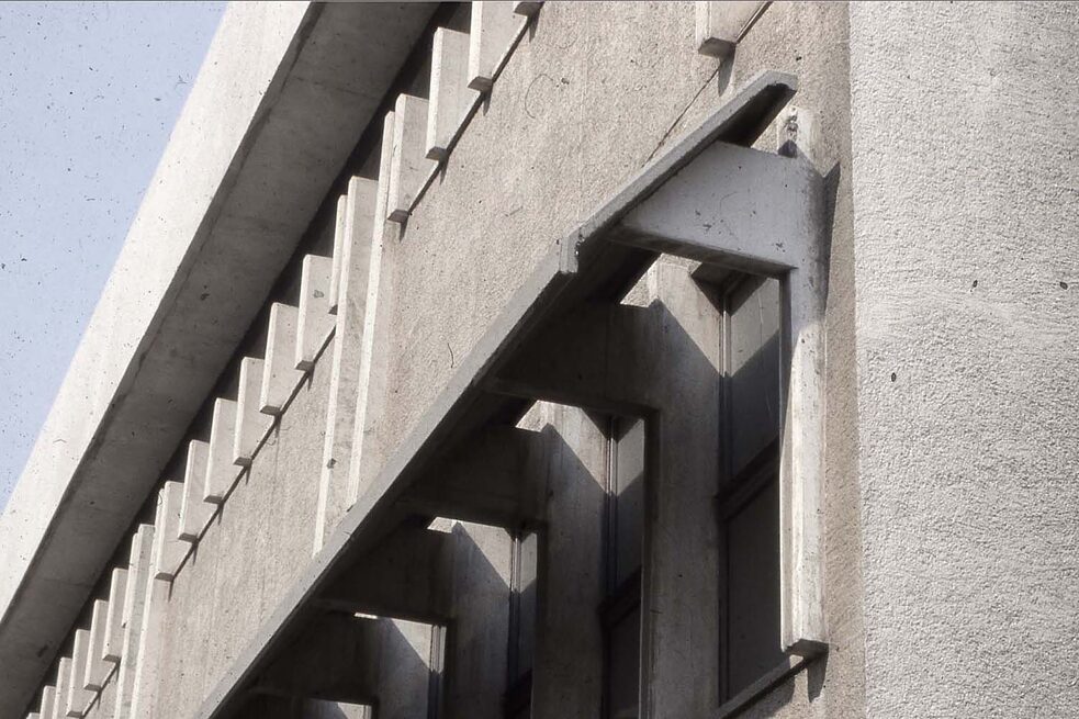 Allgemeine Bibliothek der Boğaziçi Universität in Istanbul, Fassadendetail