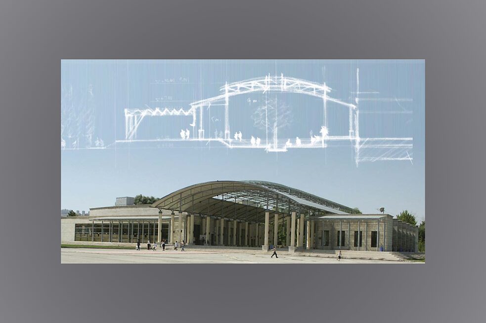 ODTÜ-Forum Kulturzentrum, Ankara, 1999; wurde 2000 mit dem Preis "Neue Ansätze in der Architektur" ausgezeichnet