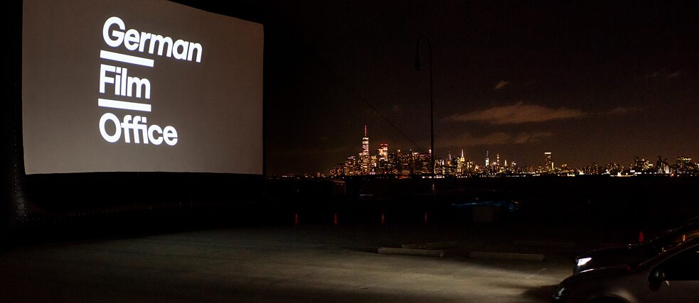 The German Film Office organised a drive-in screening in Brooklyn, New York 