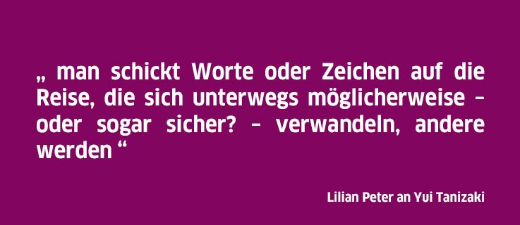 Briefwechsel - Lilian Peter an Yui Tanizaki 2
