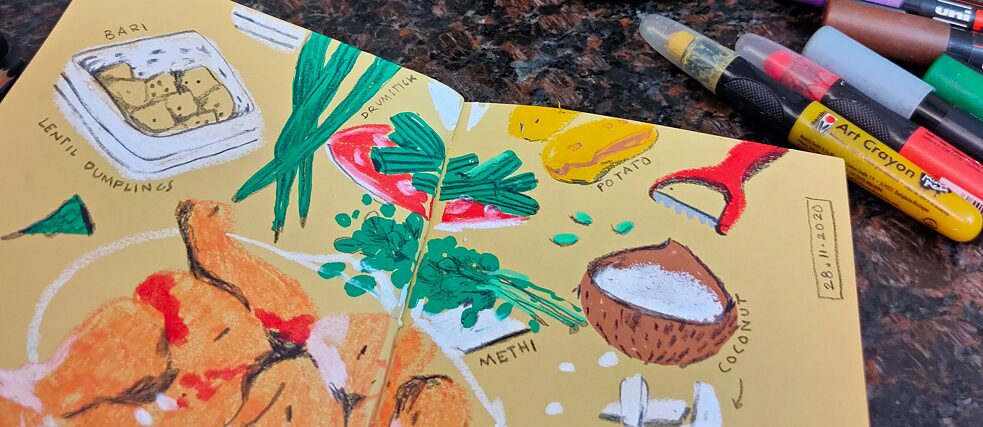  Location: Home of Moushumi <br>Art in kitchen - Art in chicken