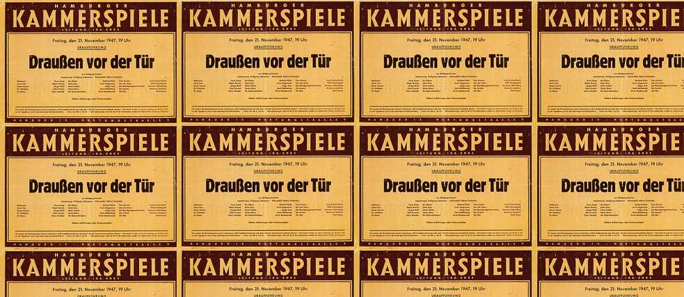 Plakat der Uraufführung als Theaterstück in den Hamburger Kammerspielen