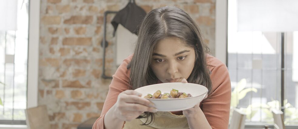 Cafe Mango Sameera is making sure the elements on the plate are aligned well