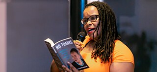 Keturah Kendrick reading from her book 