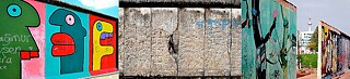 Intervenção no muro do Goethe-Institut Porto Alegre sobre o Muro de Berlim