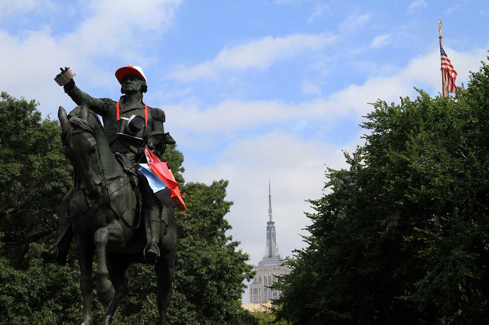« Tourist-In-Chief »  auf dem Union Square in New York City. 