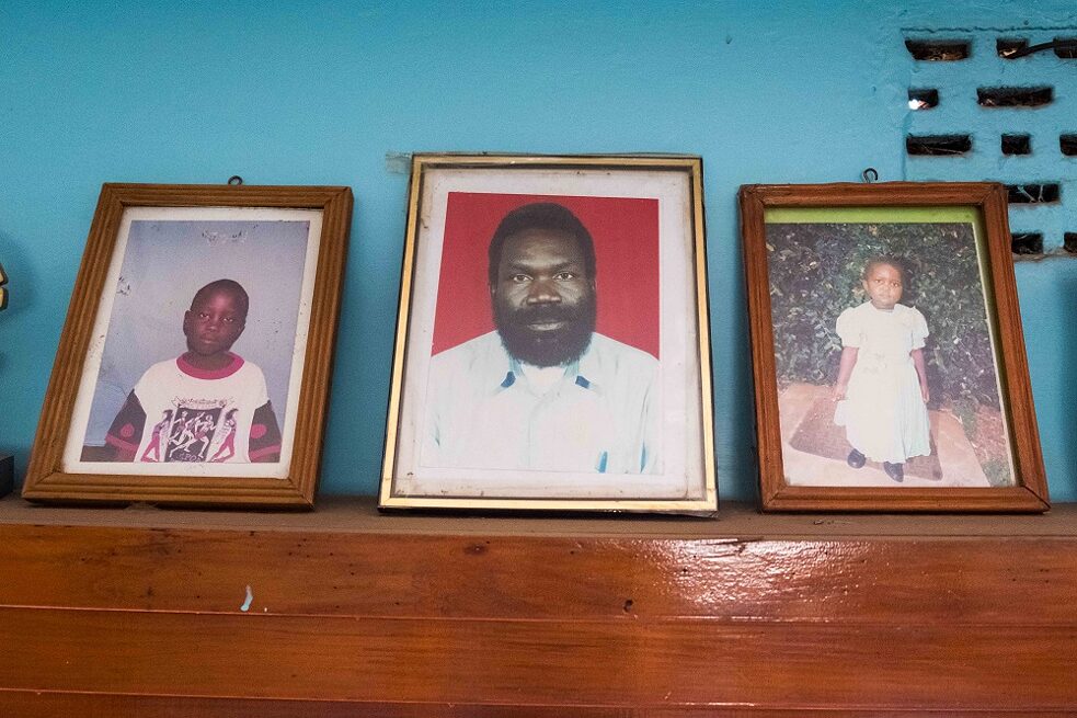 Old family pictures with Lucy's husband who died in 2006