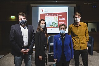 Samuel Hamen, Erna Hennicot-Shoepges, Sandra Gugić, Meris Sehovic, „Erzähle mir von Europa“,19. Oktober 2020, Institut Pierre Werner