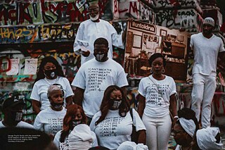 George Floyd’s family with the Untold RVA Portal Keepers at Marcus-David Peters Circle, Richmond, Virginia, 2020 
