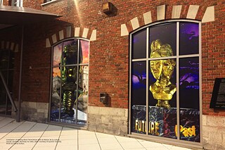 Installation of “Missing Black Technofossil Here” at Maison de la culture Claude Léveillée, Montreal, for ISEA, 2020