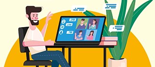 Videokonferenz als Konversationsrunde 