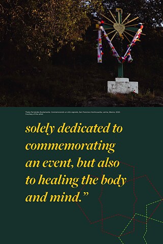 „Conmemorando un sitio sagrado“ (Gedenken an eine heilige Stätte), San Francisco Xochicuautla, Lerma, Mexiko, 2020