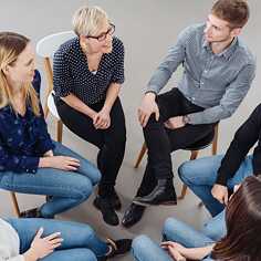 Gruppe im Gespräch
