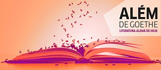 Livro aberto com letras a voar