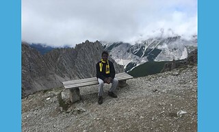 At the Zugspitze, Germany's highest mountain