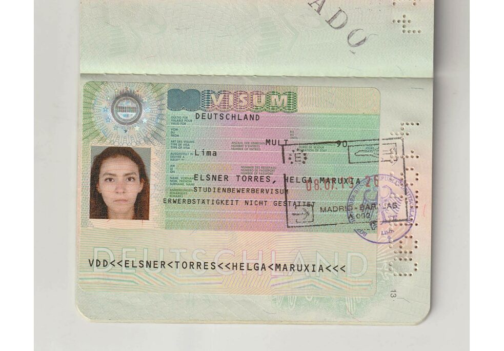 German visa for Helga Elsner Torres  
