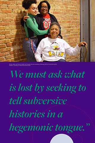 Nicole, Jean, and Dordie Hester at “Through the Lens” workshop, February 2019  Art direction by the Hesters