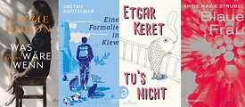 Buchtitel-Collage der diesjährigen Autoren und Autorinnen bei den Deutsch-Israelischen Literaturtagen in Berlin am 2. und 4. September 2021 | Collage: Goethe-Institut, Copryight: dtv, Hanser Berlin, aufbau, Fischer