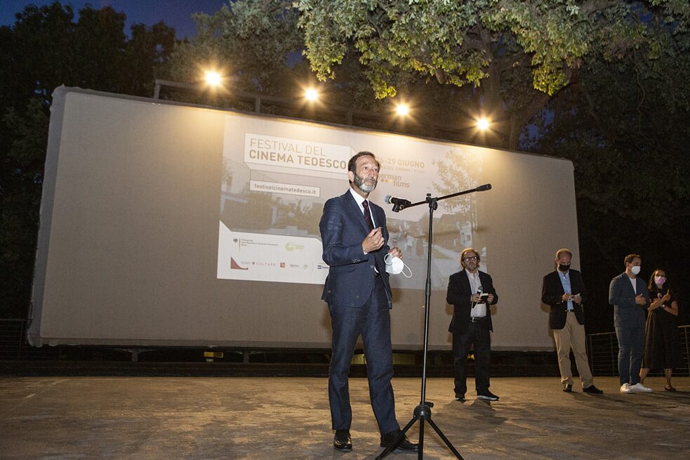 L'Ambasciatore tedesco Viktor Elbling all'inaugurazione del I Festival del Cinema tedesco a Roma, il 26 giugno 2021.