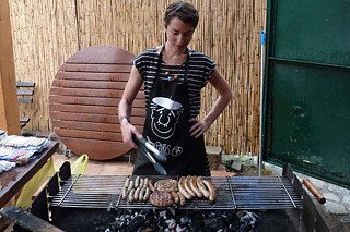Brianna Summers spends some time on the BBQ in Germany
