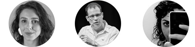 Foto de Debora Albu Pablo Ortellado e Gabi Juns