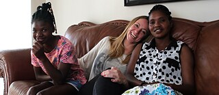 Photo portrait de la famille Kruger/Ndamonako