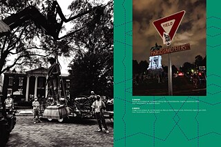 À GAUCHE : Retrait de la statue du confédéré Johnny Reb à Charlottesville, Virginie, septembre 2020; À DROITE : Image d'une plaque de rue fabriquée au Marcus-David Peters Circle, Richmond, Virginie, juin 2020.