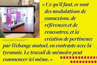 Simulation d'une application de réalité augmentée au Musée Ludwig, Cologne. 