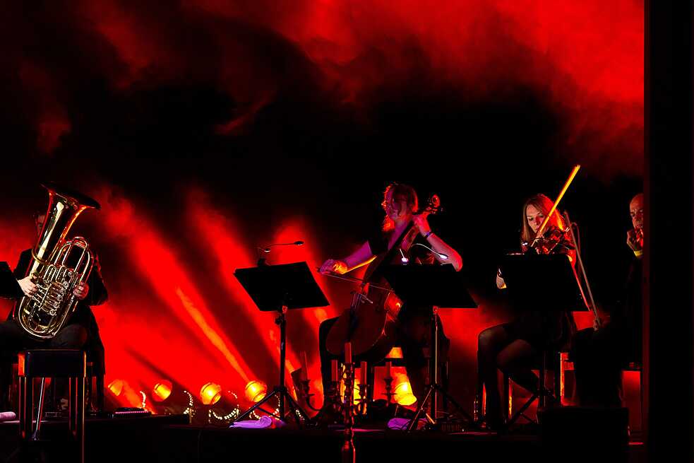 The Austrian-German chamber music and neo-classical band Chamber at the Wave-Gotik-Treffen 2015 in Leipzig/Germany.