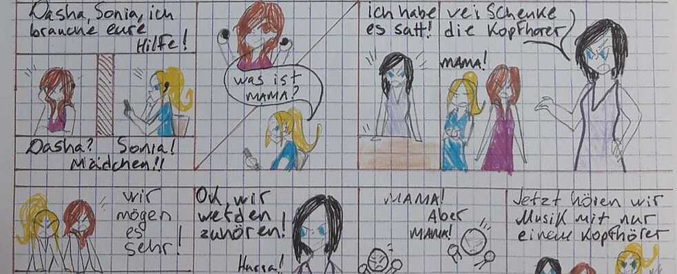 Daria Belanova 1. Preis Comicwettbewerb PASCH