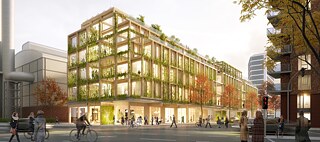 L’edificio a zero emissioni nel quartiere portuale HafenCity di Amburgo dovrebbe garantire la neutralità carbonica per il suo intero ciclo di esistenza: dalla costruzione, passando per il suo utilizzo fino allo smantellamento. 