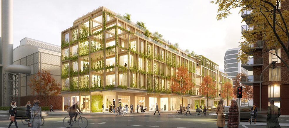 Het geplande uitstootvrije gebouw in de HafenCity in Hamburg moet gedurende de volledige levenscyclus, vanaf de bouw en het gebruik ervan tot de afbraak, volledig CO2-neutraal zijn.