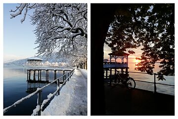 Bodensee-Impression: Winter und Sommer
