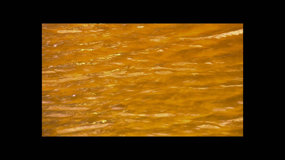 Orange-coloured water