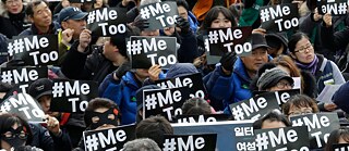 Demonstrationen für Frauenrecht in Korea.